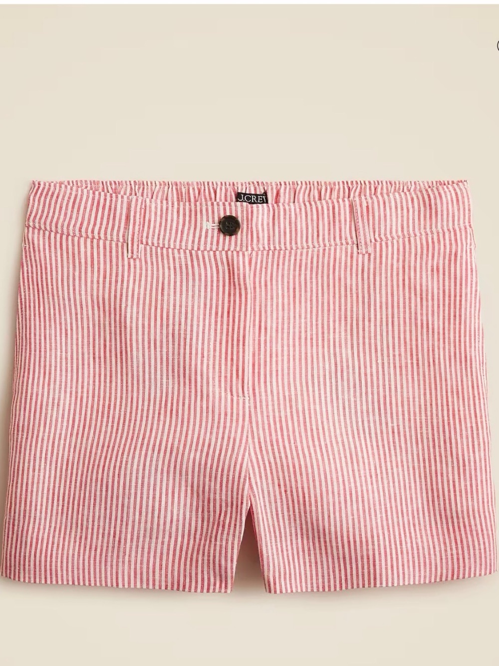 J. Crew Pink & White Seersucker Bermuda Shorts